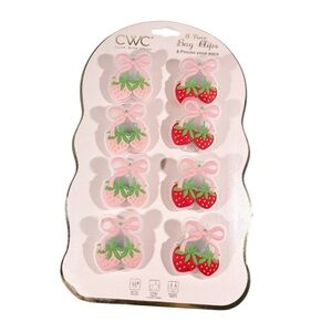 NEW CWC STRAWBERRY Bag Clips Set/8